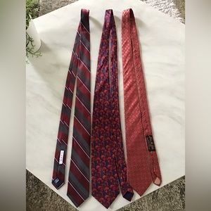 3 mens ties, 100% silk, Lanvin, Ryan Seacrest, & Charing Cross